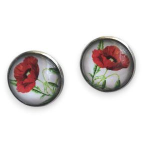 ColorFlow piros pipacs fulbevaló