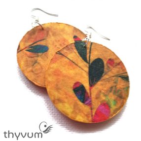 Színes levelek fülbevaló 3
