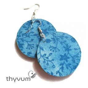 Kisvirágos világoskék fülbevaló