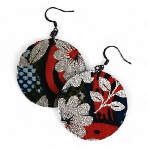 Ezüst virágos kézműves fülbevaló Thyvum