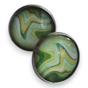 ColorFlow zöld áramlat fülbevaló