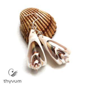 Tengeri szép pasztell színű csigaház fülbevaló