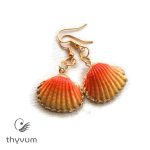 A tenger meséi kagyló fülbevaló narancssárga