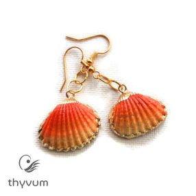 A tenger meséi kagyló fülbevaló narancssárga 2