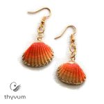A tenger meséi kagyló fülbevaló narancssárga 2