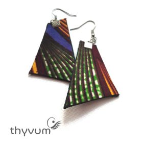 TARA zöld sugaras fülbevaló