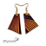 TARA napsárga geometrikus fülbevaló- afrikai textilből készült színes ékszer