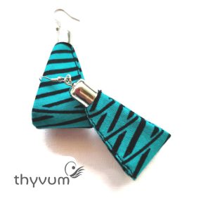 Amara türkiz csíkos fülbevaló 