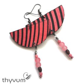 Puncs koktél kézműves félhold fülbevaló