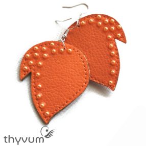   Narancssárga Harmatkönny fülbevaló narancsszín gyöngyökkel