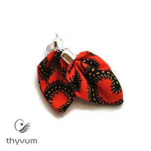   NIA narancssárga indás kézműves fülbevaló textilékszer