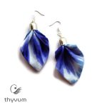 NIA  Kék batikolt fülbevaló textilékszer