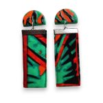 Lizzy karakteres hosszú textilékszer fülbevaló-Dzsungel