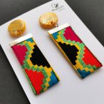 Lizzy karakteres hosszú fülbevaló-Színes piramis