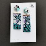 Lizzy Színes jégvirág hosszú, lógós afrikai textil fülbevaló