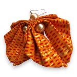 Moyo Leaf aranyló narancsszín textilékszer fülbevaló
