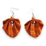 Moyo Leaf aranyló narancsszín textilékszer fülbevaló