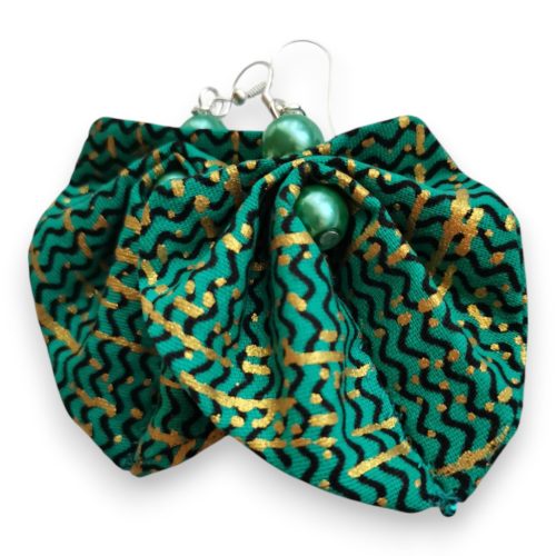 Moyo Leaf türkizzöld fülbevaló