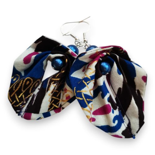 Moyo Leaf Kék forgatag fülbevaló