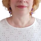 Éjkagyló- fekete lógós kagylógyöngy fülbevaló