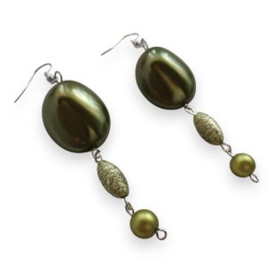 Olive Glow gyöngyfülbevaló