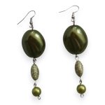 Olive Glow gyöngyfülbevaló