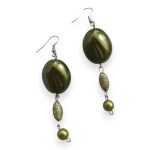 Olive Glow gyöngyfülbevaló