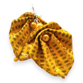 Moyo Leaf sárga fülbevaló