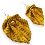 Moyo Leaf Déli ragyogás sárga textilékszer fülbevaló