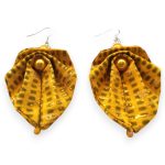 Moyo Leaf Déli ragyogás sárga textilékszer fülbevaló