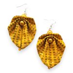 Moyo Leaf Déli ragyogás sárga textilékszer fülbevaló