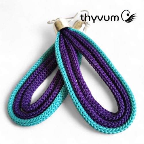 Színcsepp lila-türkiz fülbevaló