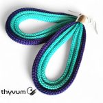 Színcsepp türkiz lila fülbevaló