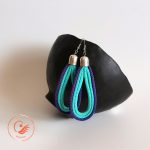 Színcsepp türkiz lila fülbevaló