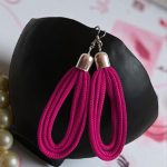 Színcsepp sötét magenta fülbevaló