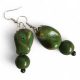 Nomad Spirit zöld rusztikus gyöngyfülbevaló