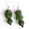 Nomad Spirit zöld rusztikus gyöngyfülbevaló