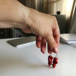 Nomad Spirit piros rusztikus kerámigyöngy fülbevaló