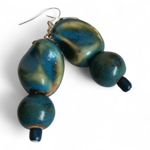 Nomad Spirit retrokék rusztikus gyöngyfülbevaló