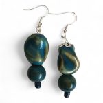 Nomad Spirit retrokék rusztikus gyöngyfülbevaló