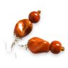 Nomad Spirit rozsdavörös rusztikus gyöngyfülbevaló