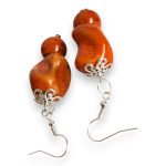 Nomad Spirit rozsdavörös rusztikus gyöngyfülbevaló