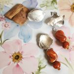 Nomad Spirit rozsdavörös rusztikus gyöngyfülbevaló