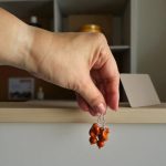 Nomad Spirit rozsdavörös rusztikus gyöngyfülbevaló