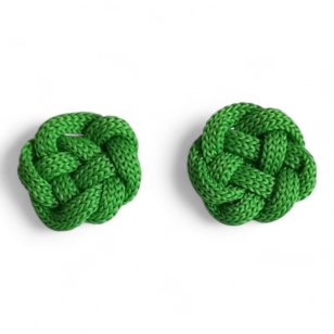 Ilka zöld fonott bedugós fülbevaló