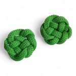 Ilka zöld fonott bedugós fülbevaló