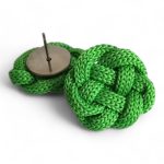 Ilka zöld fonott bedugós fülbevaló