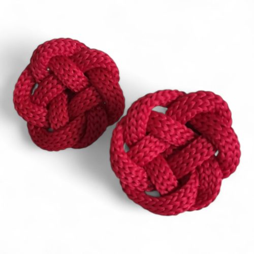 Ilka piros fonott bedugós fülbevaló