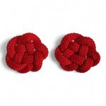 Ilka piros fonott bedugós fülbevaló