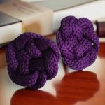 Ilka lila fonott bedugós fülbevaló